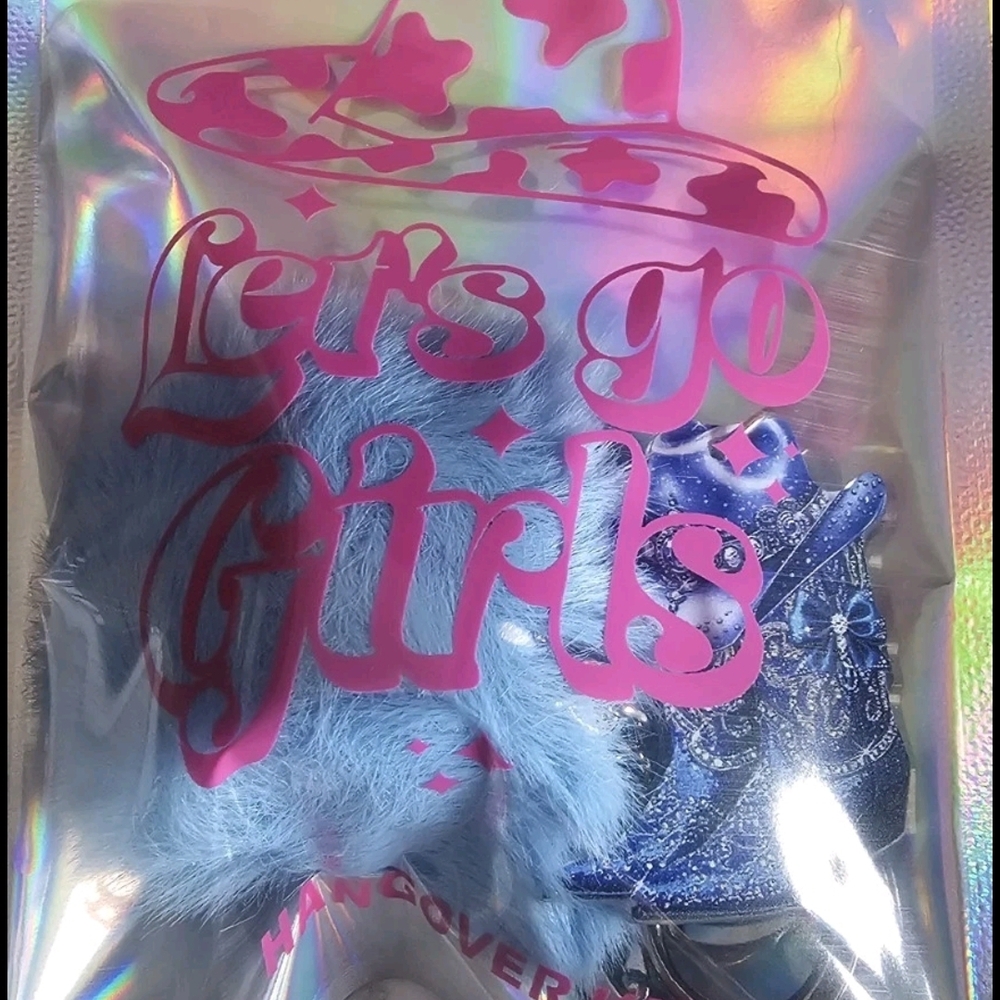 Cowgirl Boot Keychain 2D with Puff Ball- Various Colors To Choose -NWOT - Picture 16 of 16